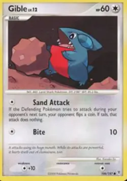 Pokemon Promo Cards Gible - 106 - Promotional - Crosshatch Holo Staff City Champ - Image 1