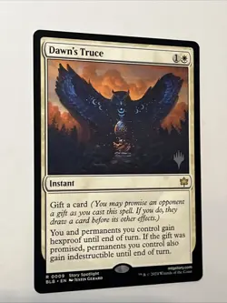 Dawn's Truce R 0009 Rare - PROMO - MTG - LP Non-foil - Promo Pack: Bloomburrow - Image 2