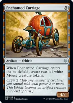 Enchanted Carriage - Foil - Throne of Eldraine #218/269 MTG Magic The Gathering - Image 1