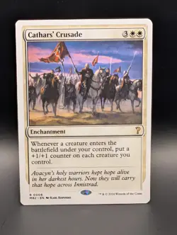 MTG - Cathars' Crusade - WHITE BORDER - Enchantment - MB2 #6 - Rare - Image 1