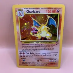 Charizard 004/130 Base Set Holo Vintage Pokemon 1995 96 98 Ungraded - Image 2