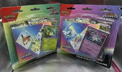 Pokemon TCG Lot Of (2) Prismatic Evolutions Tech Sticker Collection - Image 1