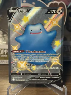Pokemon TCG Ditto V SV118/SV122 Shining Fates Shiny Vault NM+ - Image 1