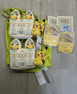 Pokemon - Pikachu at the Museum Natural History Promo + Plush + Booklet - New X2 - Image 1