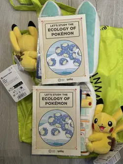 Pokemon - Pikachu at the Museum Natural History Promo + Plush + Booklet - New X2 - Image 2