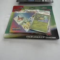 (2) Pokemon Prismatic Evolutions Tech Sticker Collection Sealed- Leafeon Sylveon - Image 5