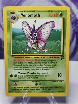 Pokemon TCG Venomoth Base Set 2 Unlimited 31/130 Wizards 1999-2000 - Image 1