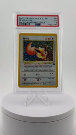 2000 POKEMON PROMO BLACK STAR #11 EEVEE-HOLO PROMO-POKEMON LEAGUE PSA VG 3 - Image 2
