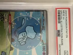 2024 Pokemon S&V Paldean Fates Mew Ex SIR 232/091 BUBBLE MEW PSA 9 MINT 🔥 - Image 4