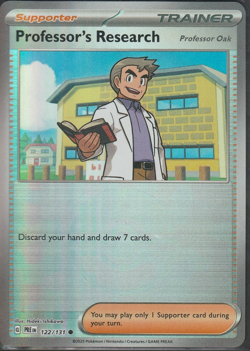 Professor's Research 122/131 Poke Ball Pattern Prismatic Evolutions Pokemon TCG - Image 1