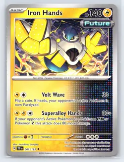 Pokemon Iron Hands 061/162 Normal Uncommon SV05: Temporal Forces - Image 1