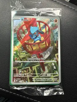 Pokemon Mega Evolutions Riolu Black Star Promo Illustration Rare #10 Sealed NM - Image 1