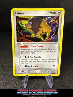 Tauros 12/100 Holo, EX Crystal Guardians, Pokemon, LP - Image 1