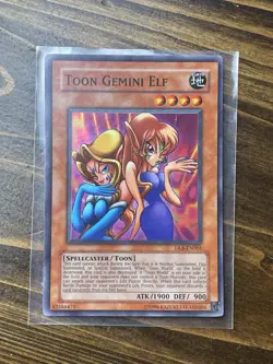 Yugioh Toon Gemini Elf DL6-EN001 Duelist League Super Rare LP - Image 1