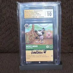 CGC 10 ✨ Mickey Mouse Steamboat Pilot ✨ Disney Lorcana Signed Juan Diego Leon - Image 1