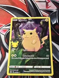 Pokemon TCG Celebrations Pikachu Holo Card 5/25 Rare - LP - Image 1