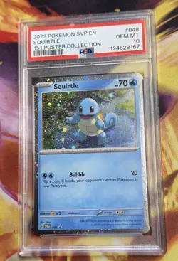 Squirtle 048 Black Star Promo 151 Poster Collection Pokemon Card PSA 10 - Image 1