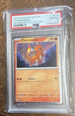Charmander 047 Black Star Promo 151 Poster Collection Pokemon Card PSA 10: - Image 3
