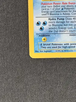 Pokemon Card Blastoise 2/102 Base Set Holo Rare WOTC 1999 Vintage L/MP - Image 5