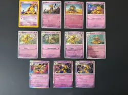 Pokemon TCG Abra, Kadabra & Alakazam Card Lot (11 Cards, English) - Image 1