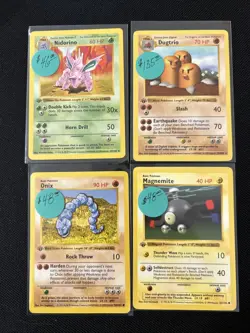 Dugtrio 019/102 Base Set (Shadowless) Regular +3 Cards As Shown - Image 1