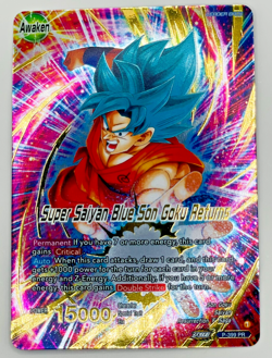 Super Saiyan Blue Son Goku Returns | Gold Stamped PR | Dragon Ball Super Card NM - Image 1