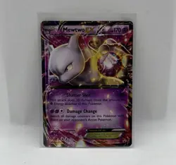 Pokemon TCG Mewtwo EX XY 107 Black Star Promo Card - Image 1
