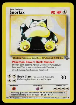 Pokemon Card - Snorlax Jungle 27/64 Rare - Image 1