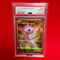 Mew ex PSA 10 Gold Pokemon Card 208 151 Japanese 2023 sv2a Graded Gem UR F/S - Image 1