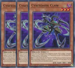 Yugioh - Cyberdark Claw x 3 - 1st Edition NM - Plus Free Holographic Card - Image 1