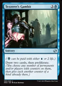 MTG Tezzeret's Gambit - Foil, Modern Masters 2015, Lightly Played, English - Image 1