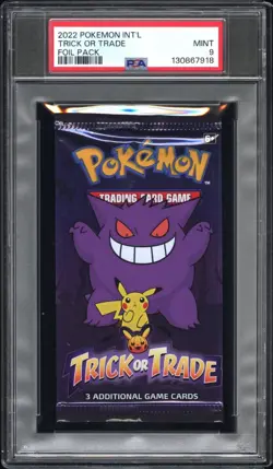 (PSA 9) Pokemon Int'l: 2022 Trick or Trade Foil Pack [Graded/Sealed] - Image 1