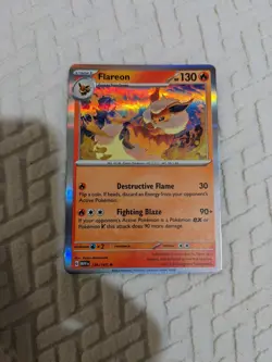 Pokemon TCG Flareon Scarlet & Violet - 151 136/165 Holo Holo Rare - Image 1