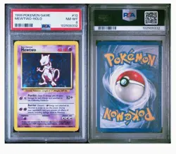1999 Pokemon TCG Mewtwo Base Set 10/102 Holo PSA 8, NM-MT - Image 3