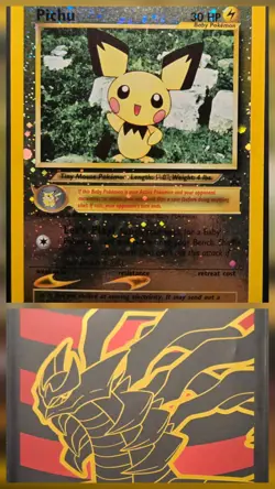 Pichu 35 Star Promo Reverse Holo NM Pokemon w/ 2022 Japan Secret Teams Sleeve - Image 1