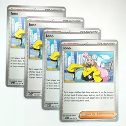 x4 Iono PAF 080/091 Paldean Fates Pokemon TCG Playset - Image 1