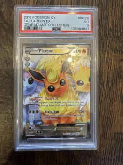 Flareon EX RC28 PSA 3 Pokemon Generations: Radiant Collection Holo Rare 2016 - Image 1
