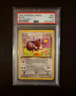 Pokemon 1999 Jungle 1st Edition Eevee 51/64 PSA 9 MINT - Image 1