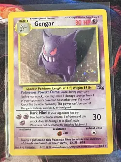 Pokemon Vintage Holo Gengar 5/62 Fossil WoTC 1999 (HP) - Image 1