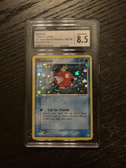 Magikarp CGC 8.5 Pokemon 2004 EX Team Rocket Returns 65 Reverse Holo Stamp Swirl - Image 1
