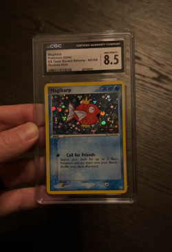 Magikarp CGC 8.5 Pokemon 2004 EX Team Rocket Returns 65 Reverse Holo Stamp Swirl - Image 2