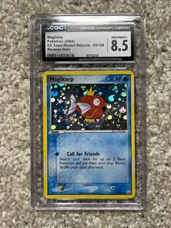 Magikarp CGC 8.5 Pokemon 2004 EX Team Rocket Returns 65 Reverse Holo Stamp Swirl - Image 4