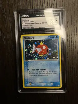 Magikarp CGC 8.5 Pokemon 2004 EX Team Rocket Returns 65 Reverse Holo Stamp Swirl - Image 5
