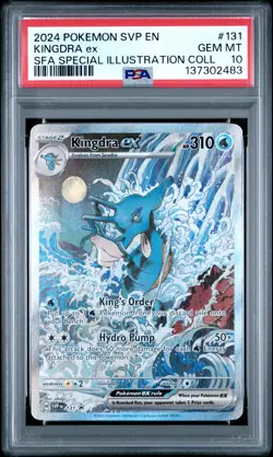 2024 POKEMON SVP EN-SV BLACK STAR PROMO #131 KINGDRA EX PSA 10 - Image 1