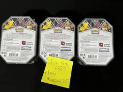 3 POKEMON ETERNATUS EEVEE PIKACHU V POWER TIN BRAND NEW SEALED Sword And Shield 820650807794 - Image 2
