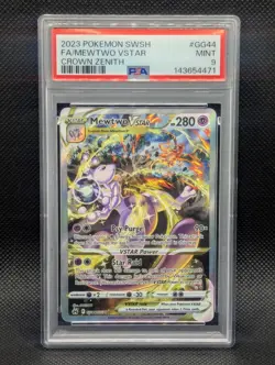 Mewtwo VSTAR #GG44 PSA 9 MINT 2023 Pokemon Crown Zenith SWSH Ultra Rare Full Art - Image 1