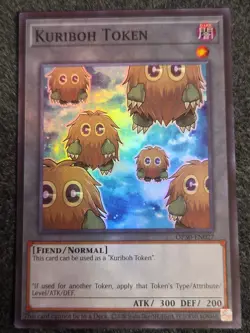YuGiOh Kuriboh Token OP30-EN027 Super Rare NM OTS Tournament Pack - Image 1