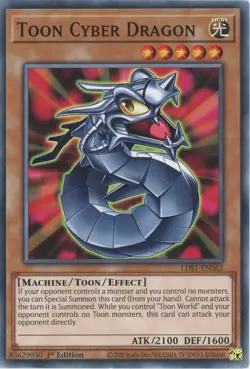 Yugioh Toon Cyber Dragon LDS1-EN062 Common 1st Edition NM - Image 1