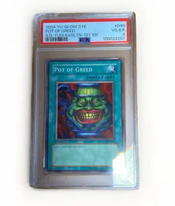 2004 Yu-Gi-Oh SYE Pot of Greed 1st Edition #040 PSA 4 VG-EX Yugioh Evolution - Image 1
