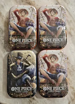 One Piece Tin Pack Set Vol. 2 -Monkey D Luffy X3 & Sabo X1 SEALED - Image 1